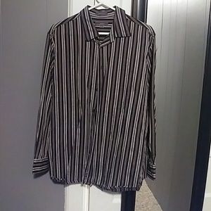 Black and grey long sleeve dress shirt